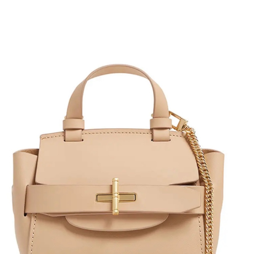 Zac zac Posen mini Brigitte tan crossbody